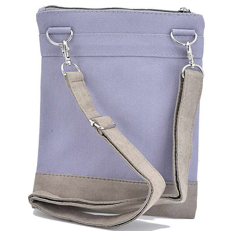 Handtasche Canvas Crossbag uni grau